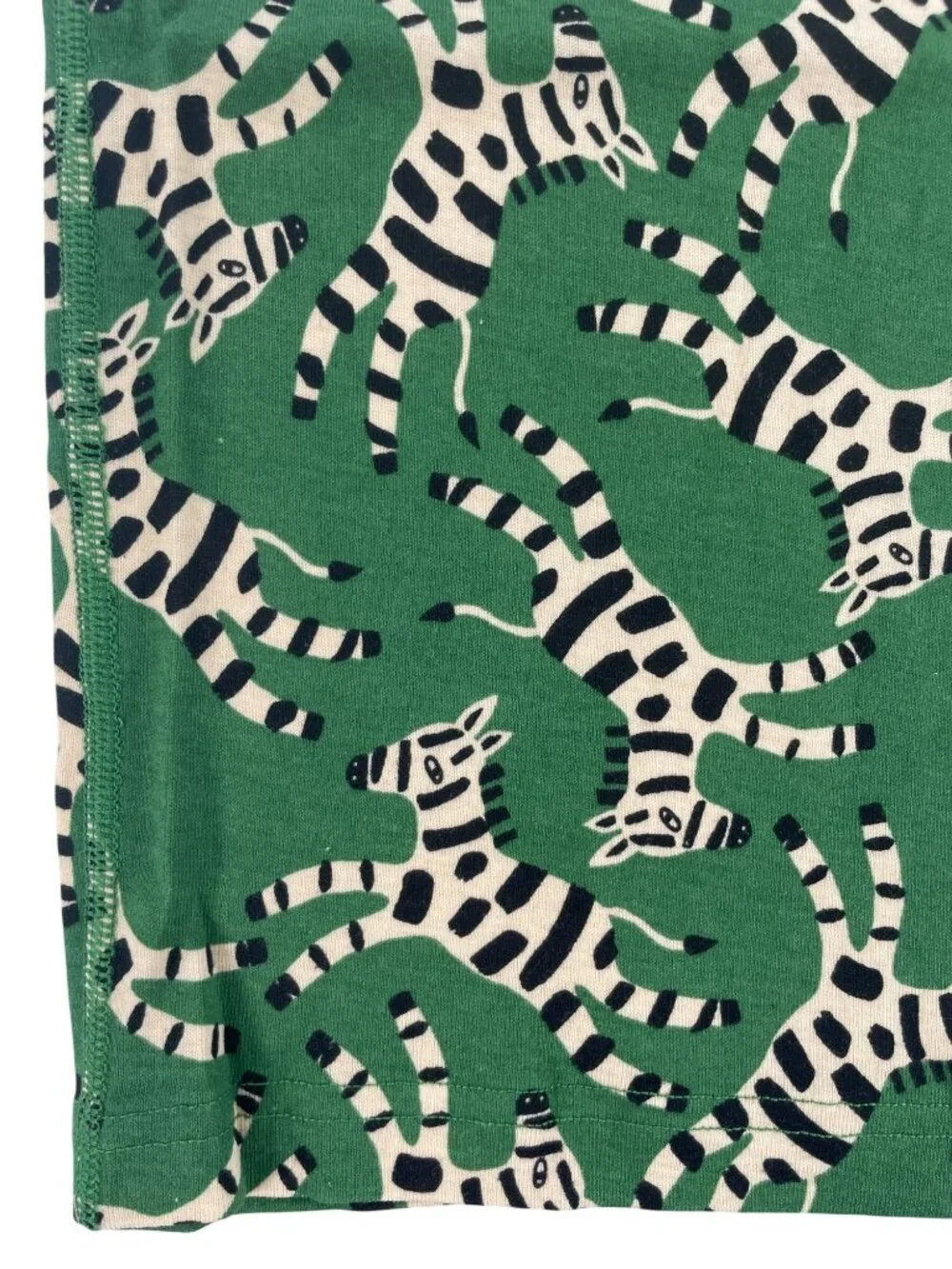 Hanna Andersson Kids 2-Piece Pajama SET Green Zebra Organic Cotton Kids Sz 5 NEW